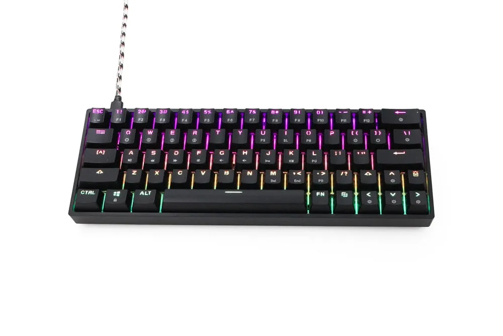 sk64 60% custom mechanical keyboard rgb optical switch leds hot swapping control software