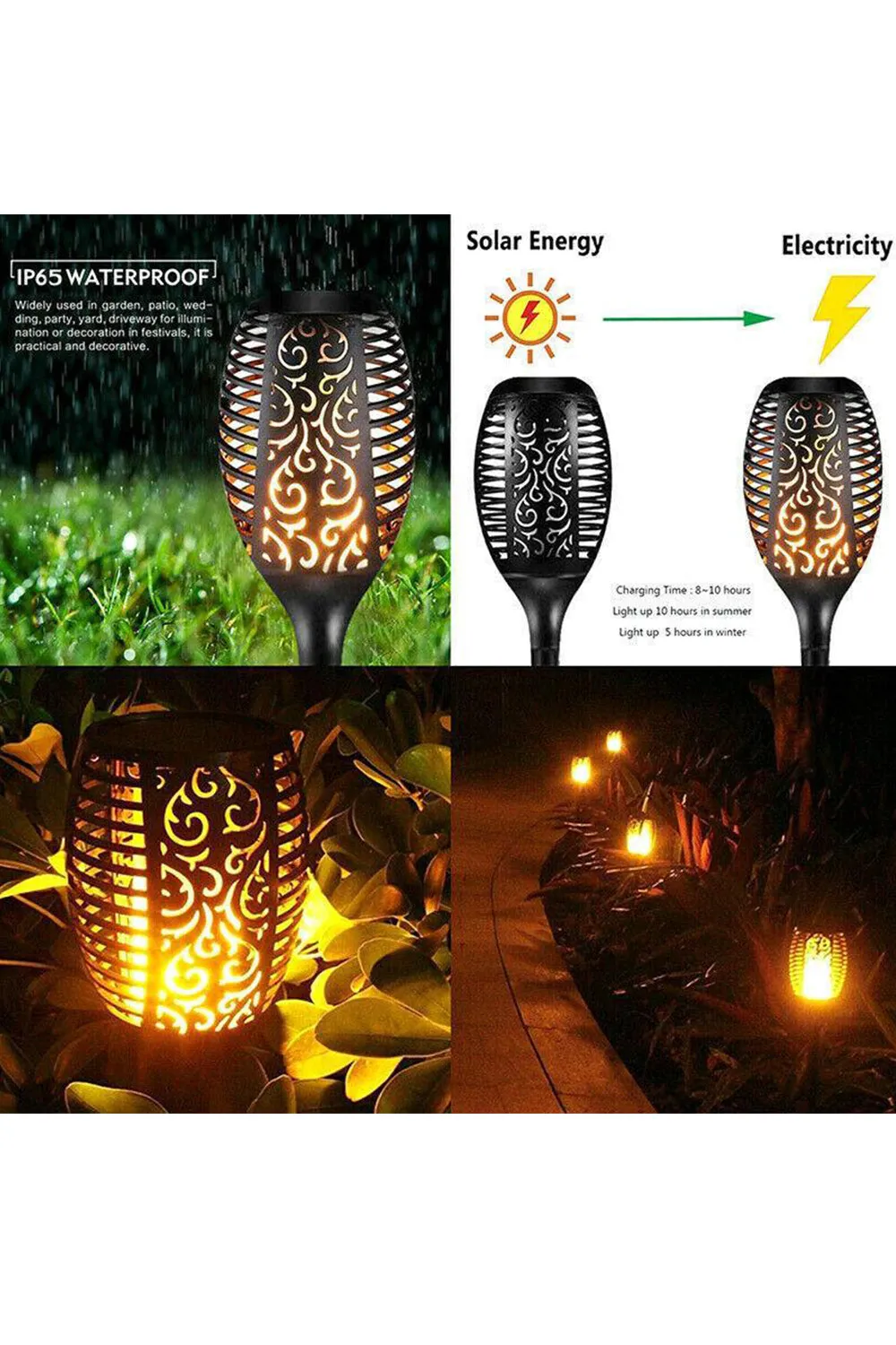Solar Garden Torch Light - 10/20 Pack