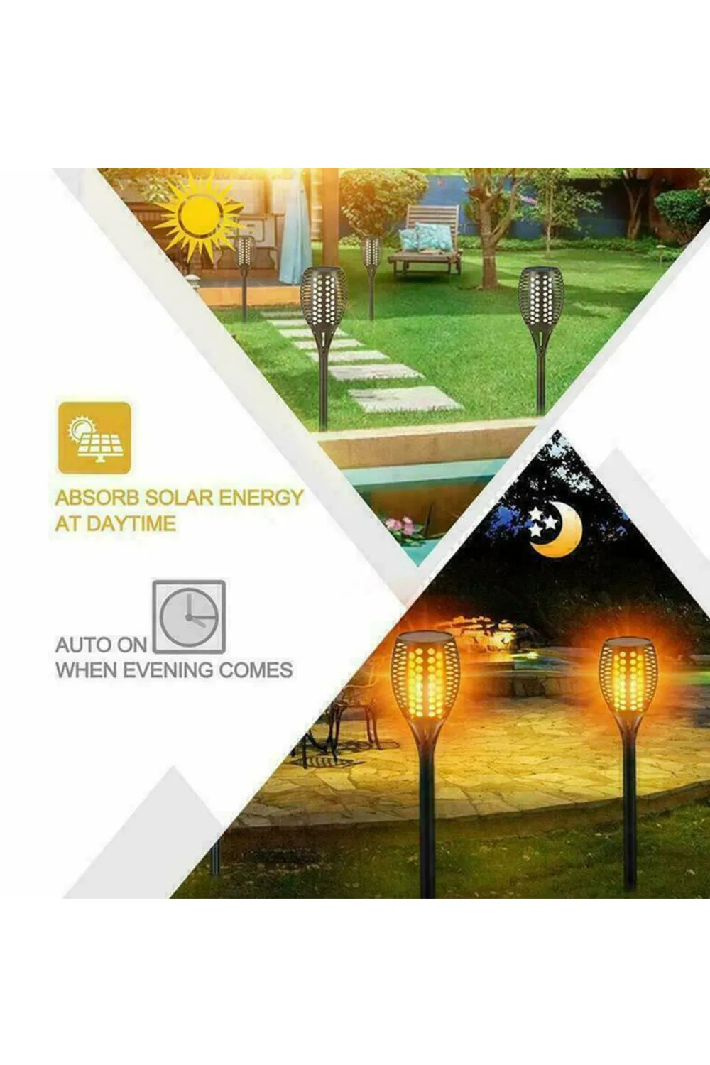 Solar Garden Torch Light - 10/20 Pack