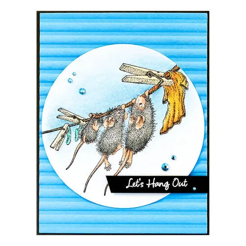 Spellbinders House Mouse Cling Rubber Stamp Breezy Day, Spring Has Sprung