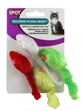 SPOT - Catnip Color Mice Plush Cat Toy - 4 Pack