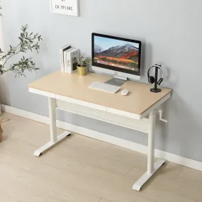 Standing Desk with Metal Drawer 48 x 24 Inches , Adjustable Height  Stand up Desk, Sit Stand Home Office Desk, Ergonomic Workstation