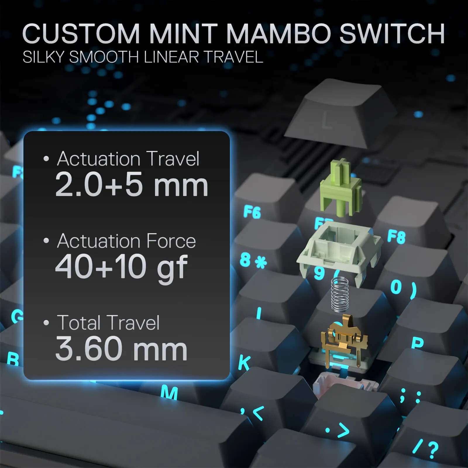 Enhanced STAR BLADE K707 Pro Mechanical Keyboard with Side-Printed PBT Keycaps