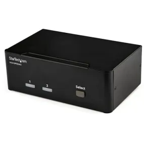 StarTech.com 2 Port DisplayPort Dual-Monitor KVM Switch - DisplayPort KVM - 4K 60 Hz - 2 Computer(s) - 1 Local User(s) - 3840 x 2160 - 6 x USB - Desktop - 6 x DisplayPort - TAA Compliant