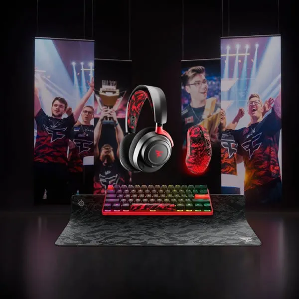 SteelSeries 64853 Apex 9 Mini US Optical Switch TKL Gaming Keyboard in 60% Form Factor Gaming Keyboard Faze Clan Edition