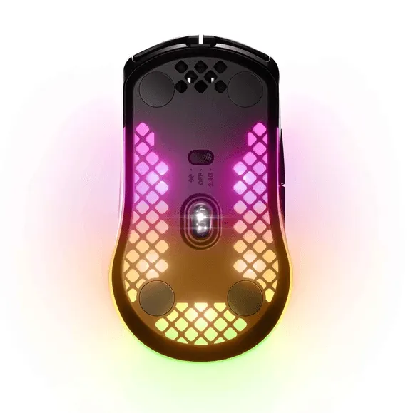SteelSeries Aerox 3 Gaming Wireless Mouse Ultra Lightweight Black RGB Lights