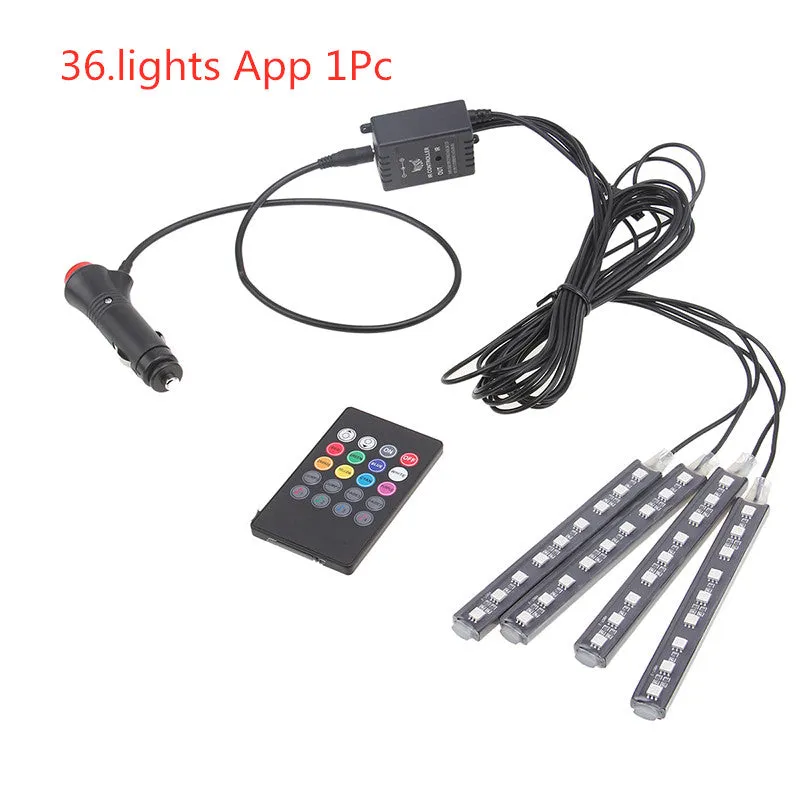 style: 36.lights App 1Pc - Wireless Remote Car RGB Lights LED