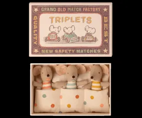 Triplets, Baby Mice in Matchbox