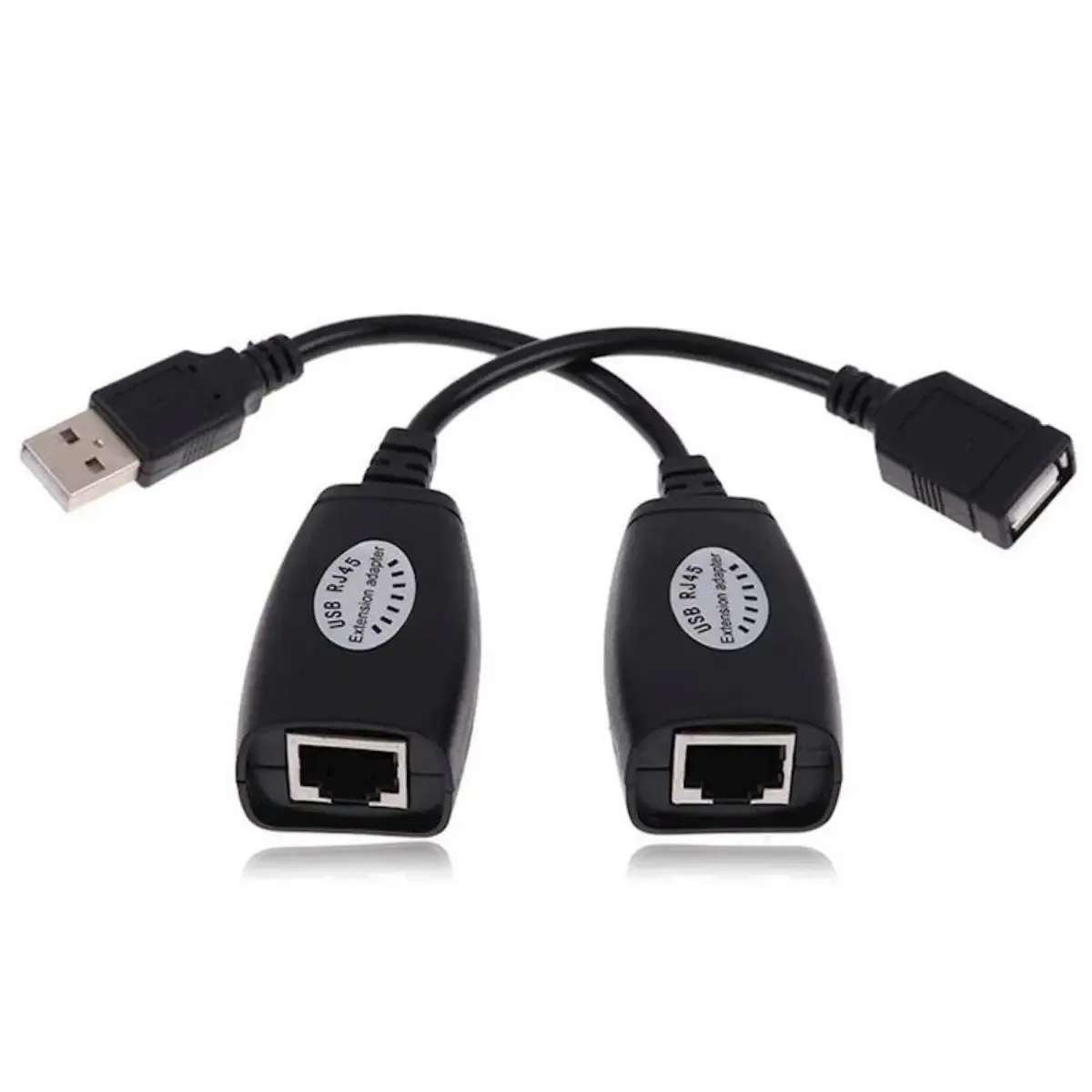 USB Extension Cable Over Cat5e Cat6 RJ45 Extender Adapter 150 ft