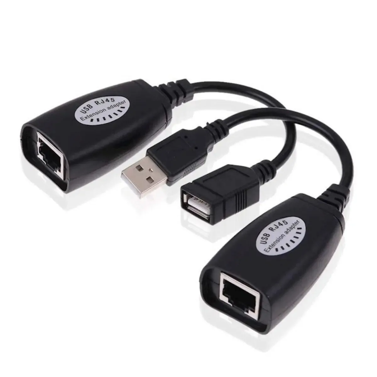 USB Extension Cable Over Cat5e Cat6 RJ45 Extender Adapter 150 ft