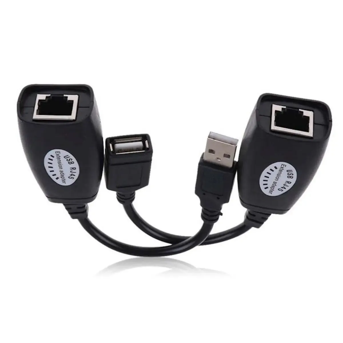 USB Extension Cable Over Cat5e Cat6 RJ45 Extender Adapter 150 ft