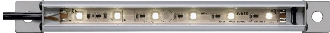 Waldmann 112545005-00011120, LIQ 6, SLIM Tube Light; 7.7 in., Matte Lens, 24V DC, Rigid Flange